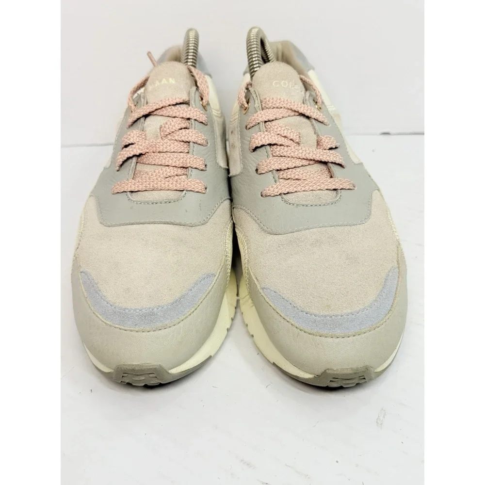 Cole Haan GrandPro Downtown Runner Women's 7.5B Gray Pink Suede Leather Sneaker